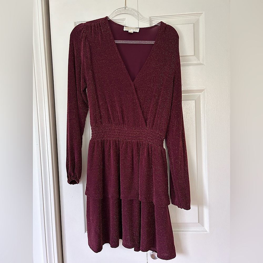 Michael Kors small, red + gold, knee-length dress!